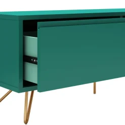 Wohnen Tv & Hifi-Möbel|Lowboards<120x45x40 TV Board in Grün lackiert - Ricriava