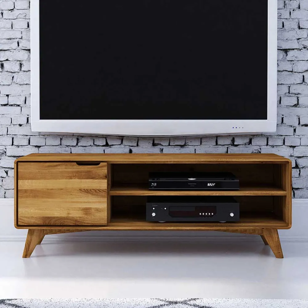 Wohnen Tv & Hifi-Möbel|Lowboards<134x48x40 TV Element aus geölter Wildeiche - Eavy