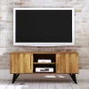 Wohnen Tv & Hifi-Möbel|Lowboards<136x61x45 TV Element aus massiver Wildeiche - Mandirov