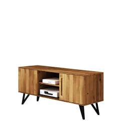 Wohnen Tv & Hifi-Möbel|Lowboards<136x61x45 TV Element aus massiver Wildeiche - Mandirov