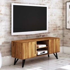 Wohnen Tv & Hifi-Möbel|Lowboards<136x61x45 TV Element aus massiver Wildeiche - Mandirov