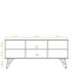 Wohnen Tv & Hifi-Möbel|Lowboards<136x61x45 TV Element aus massiver Wildeiche - Mandirov