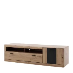 Wohnen Tv & Hifi-Möbel|Lowboards<179x50x51 TV Element in Eichefarben & Grau - Larinca