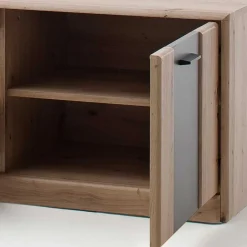 Wohnen Tv & Hifi-Möbel|Lowboards<179x50x51 TV Element in Eichefarben & Grau - Larinca