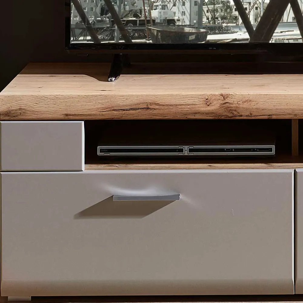 Wohnen Tv & Hifi-Möbel|Lowboards<140x51x47 TV Element in Grau & Eiche - Fraguca