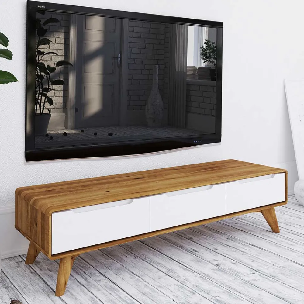Wohnen Tv & Hifi-Möbel|Lowboards<134x33x40 TV Element mit drei Schubladen - Diesta