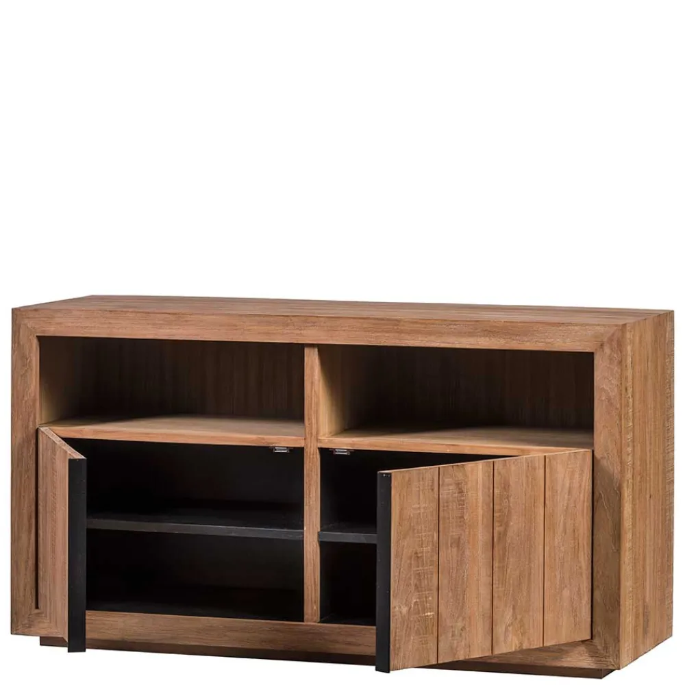 Wohnen Tv & Hifi-Möbel<138x75x50 TV Kommode aus Teak Massivholz - Myons
