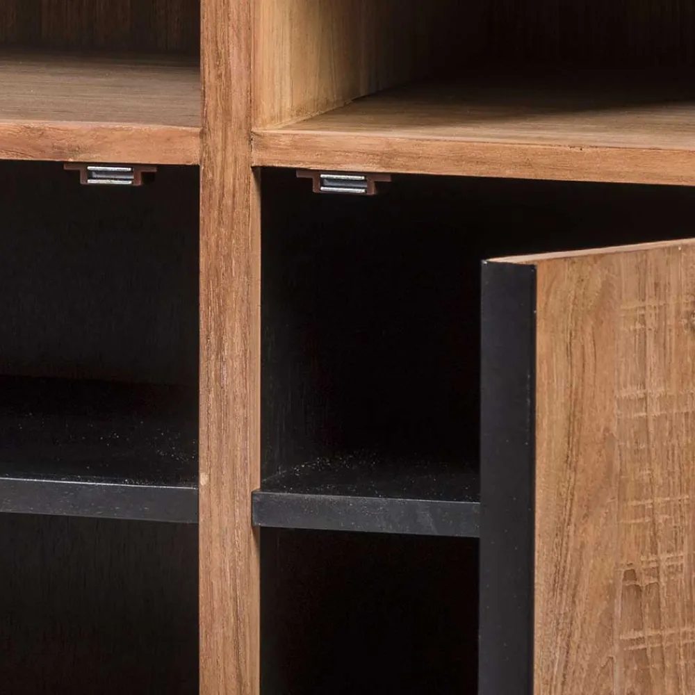 Wohnen Tv & Hifi-Möbel<138x75x50 TV Kommode aus Teak Massivholz - Myons