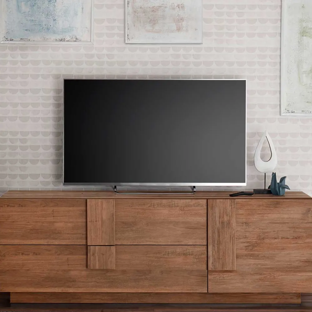 Wohnen Lowboards|Tv & Hifi-Möbel<181x63x44 TV Kommode in Holzoptik - Basento