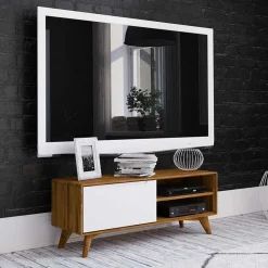 Wohnen Lowboards<120x48x40 TV Kommode in Wildeiche mit Weiß - Diesta I