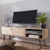 Wohnen Tv & Hifi-Möbel|Lowboards<145x47x35 TV Lowboard aus Mango Massivholz - Geyco