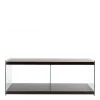 Wohnen Tv & Hifi-Möbel|Lowboards<120x45x60 TV Lowboard in Walnuss & Transparent - Adlona