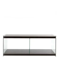 Wohnen Tv & Hifi-Möbel|Lowboards<120x45x60 TV Lowboard in Walnuss & Transparent - Adlona