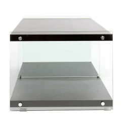 Wohnen Tv & Hifi-Möbel|Lowboards<120x45x60 TV Lowboard in Walnuss & Transparent - Adlona