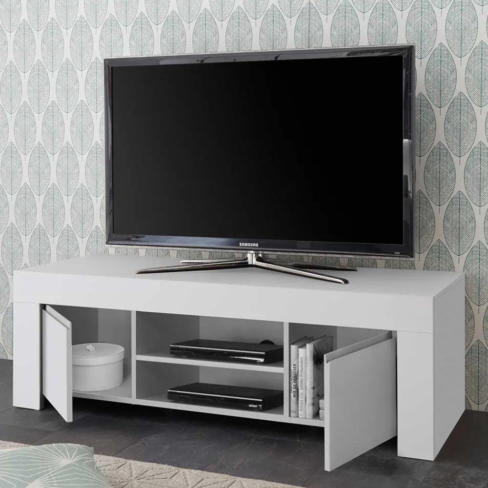 Wohnen Tv & Hifi-Möbel|Lowboards<138x44x42 TV Lowboard in Weiß lackiert - Mikes