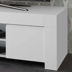 Wohnen Tv & Hifi-Möbel|Lowboards<138x44x42 TV Lowboard in Weiß lackiert - Mikes