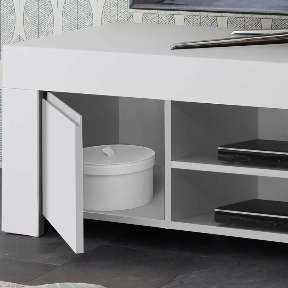 Wohnen Tv & Hifi-Möbel|Lowboards<138x44x42 TV Lowboard in Weiß lackiert - Mikes