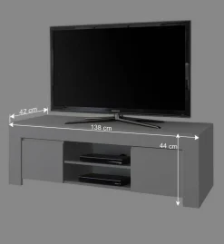 Wohnen Tv & Hifi-Möbel|Lowboards<138x44x42 TV Lowboard in Weiß lackiert - Mikes