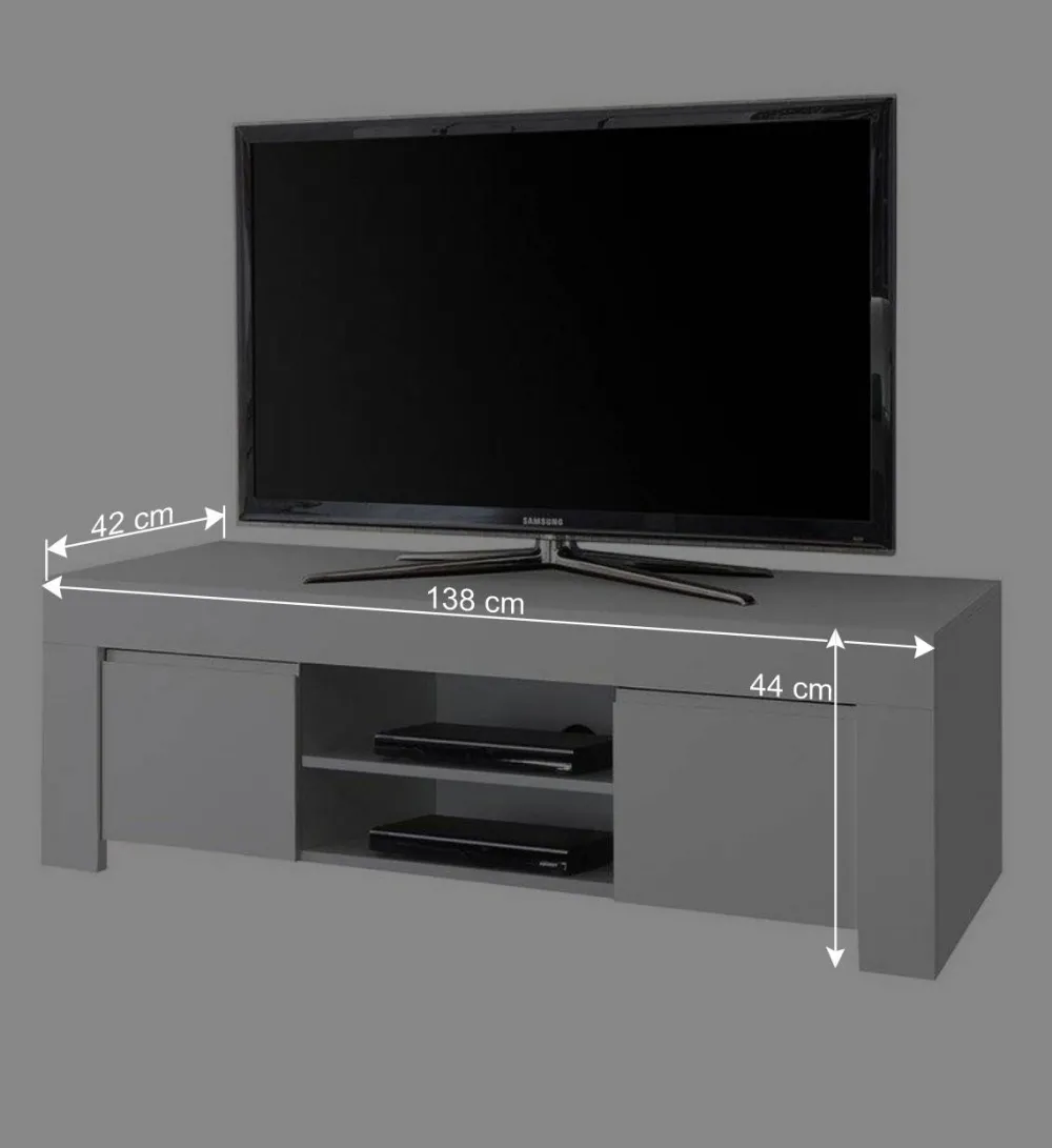 Wohnen Tv & Hifi-Möbel|Lowboards<138x44x42 TV Lowboard in Weiß lackiert - Mikes