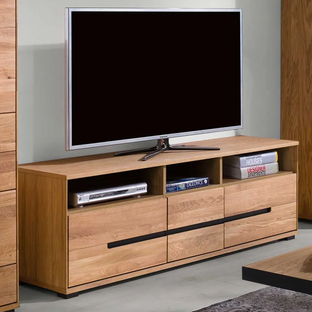 Wohnen Tv & Hifi-Möbel|Lowboards<163x53x42 TV Lowboard mit 3 Schubladen - Sennya