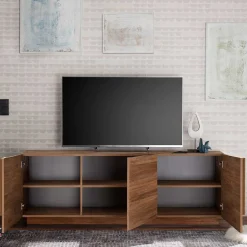 Wohnen Tv & Hifi-Möbel|Lowboards<181x63x44 TV Lowboard mit drei Türen - Basento