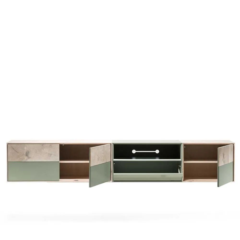 Wohnen Tv & Hifi-Möbel|Lowboards<260x45x40 TV Lowboard zweifarbig - Ajevos