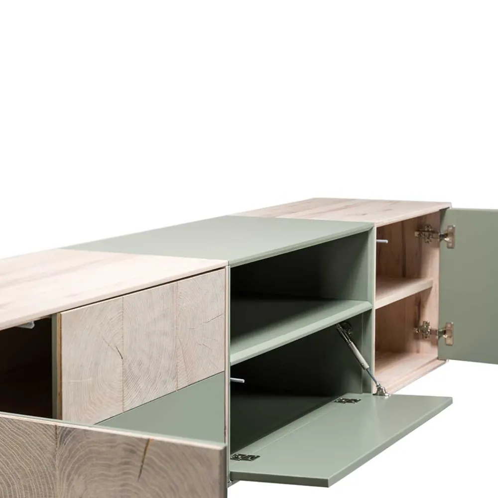 Wohnen Tv & Hifi-Möbel|Lowboards<260x45x40 TV Lowboard zweifarbig - Ajevos