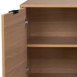 Wohnen Tv & Hifi-Möbel<140x76x40 TV Phonoschrank in Eiche & Schwarz - Brausca