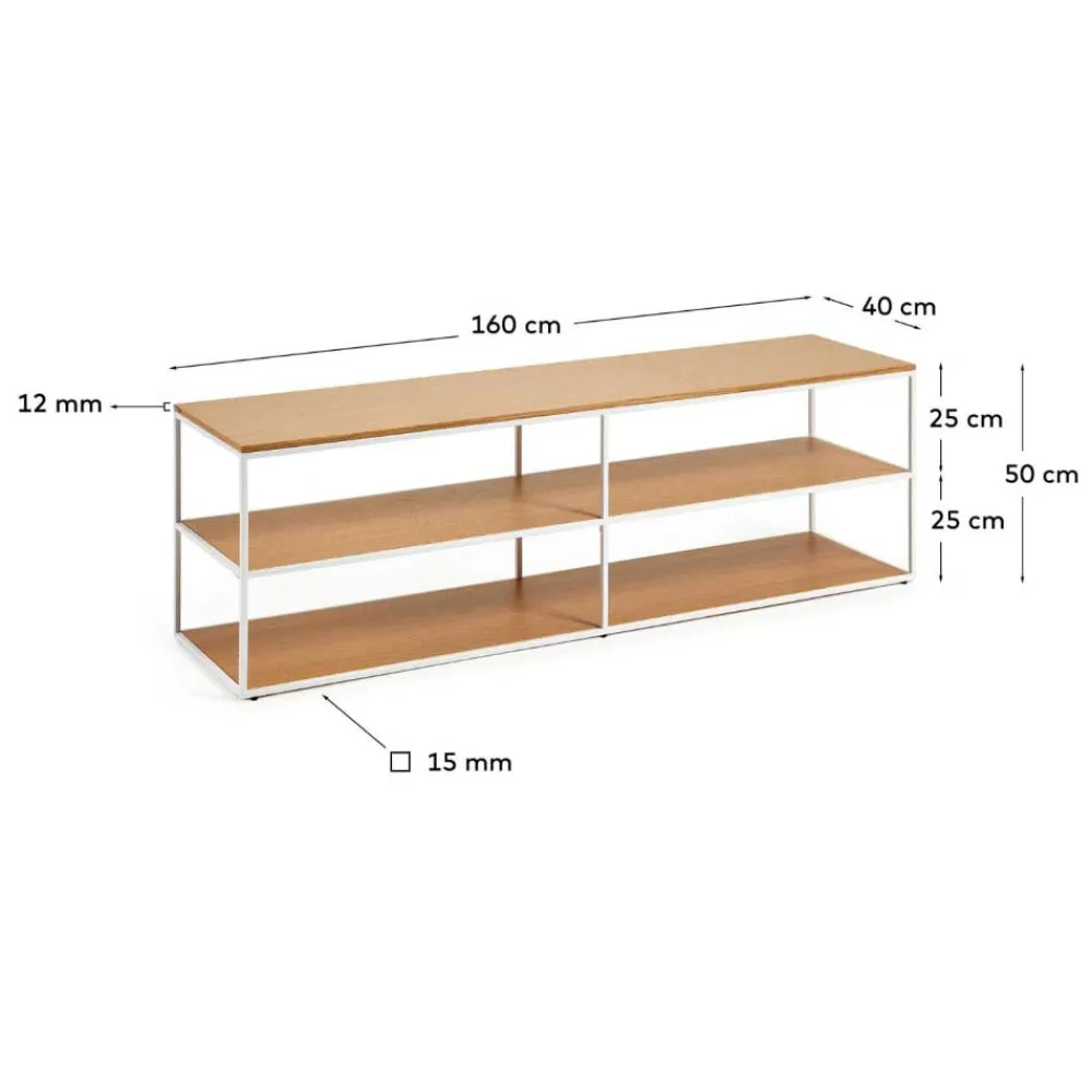 Wohnen Tv & Hifi-Möbel|Lowboards<160x50x40 TV Regal in Eiche - Bosso