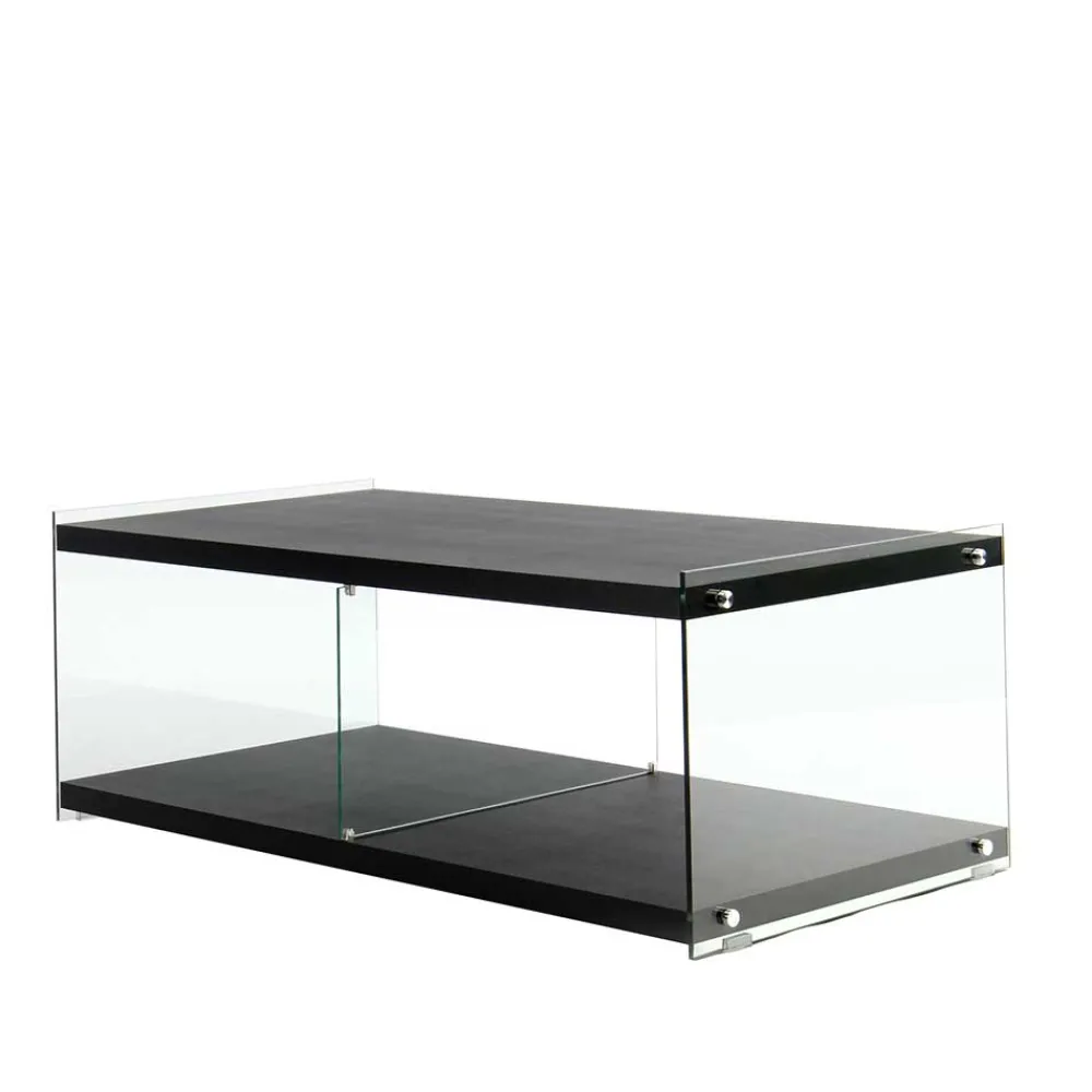 Wohnen Tv & Hifi-Möbel|Lowboards<120x45x60 TV Regal in Schwarz lackiert - Voreno