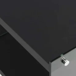 Wohnen Tv & Hifi-Möbel|Lowboards<120x45x60 TV Regal in Schwarz lackiert - Voreno