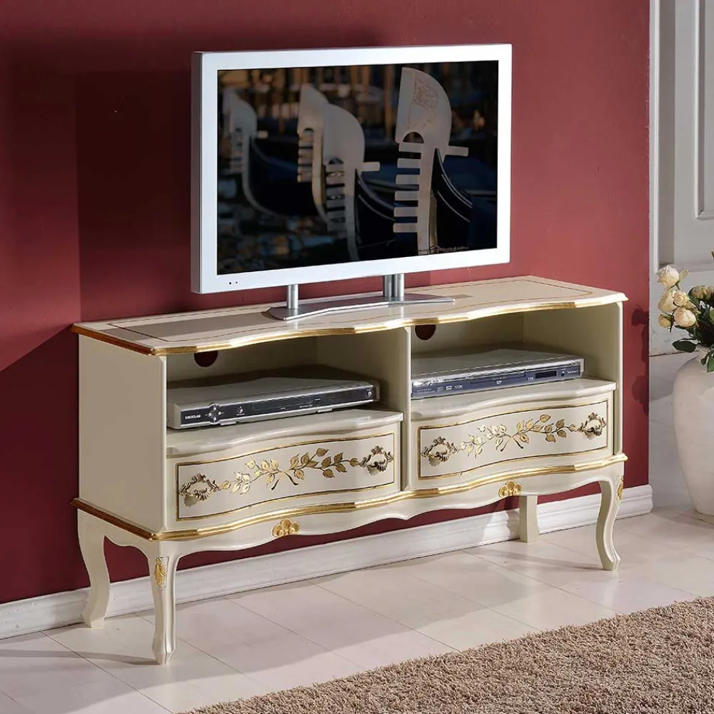 Wohnen Tv & Hifi-Möbel|Lowboards<110x61x36 TV Unterschrank im Barockstil - Iviada