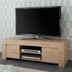 Wohnen Tv & Hifi-Möbel|Lowboards<138x44x42 TV Unterschrank in Eichefarben - Karika