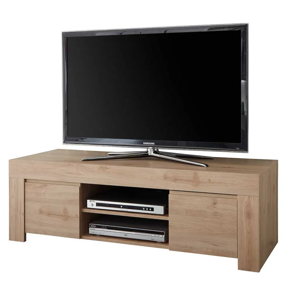 Wohnen Tv & Hifi-Möbel|Lowboards<138x44x42 TV Unterschrank in Eichefarben - Karika