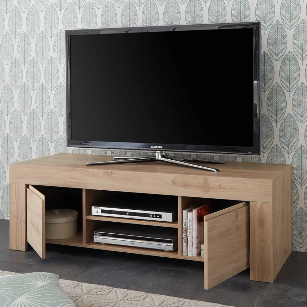 Wohnen Tv & Hifi-Möbel|Lowboards<138x44x42 TV Unterschrank in Eichefarben - Karika