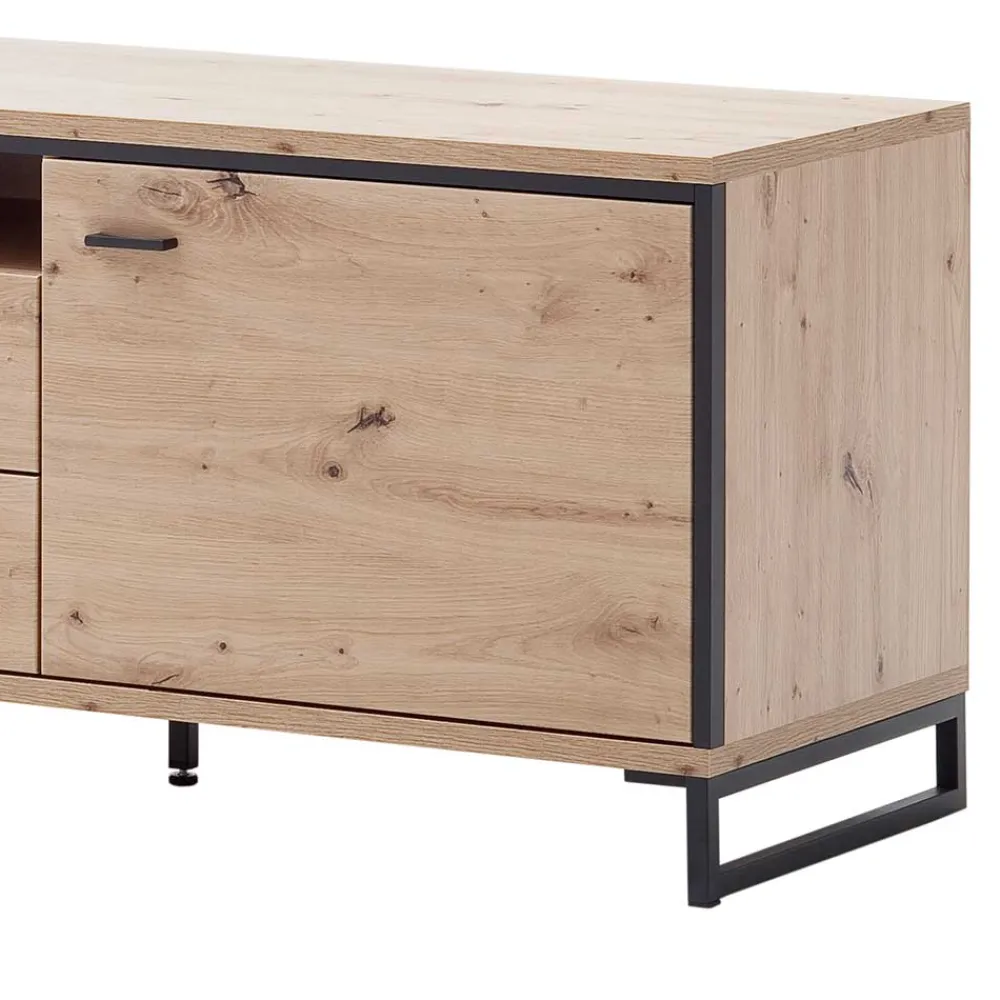 Wohnen Tv & Hifi-Möbel|Lowboards<183x60x50 TV Unterschrank in Eiche Holzoptik - Nikdus