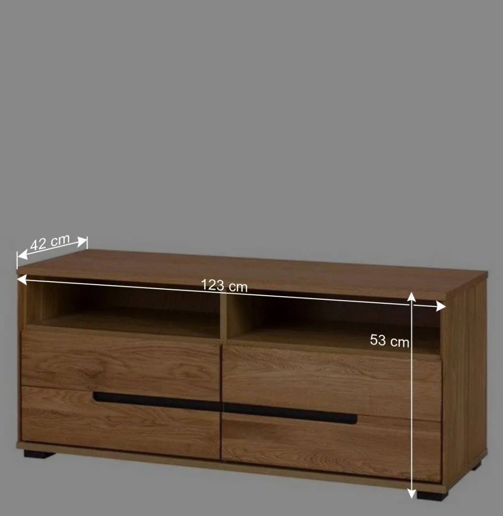 Wohnen Tv & Hifi-Möbel|Lowboards<123x53x42 TV Unterschrank in Eiche - Sennya