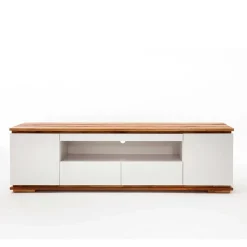 Wohnen Tv & Hifi-Möbel|Lowboards<202x54x40 TV Unterschrank in Weiß & Asteiche - Vangels