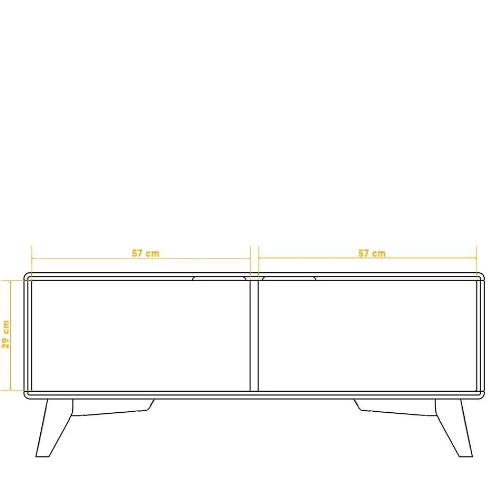 Wohnen Tv & Hifi-Möbel|Lowboards<120x48x40 TV Unterschrank mit zwei Türen - Junola