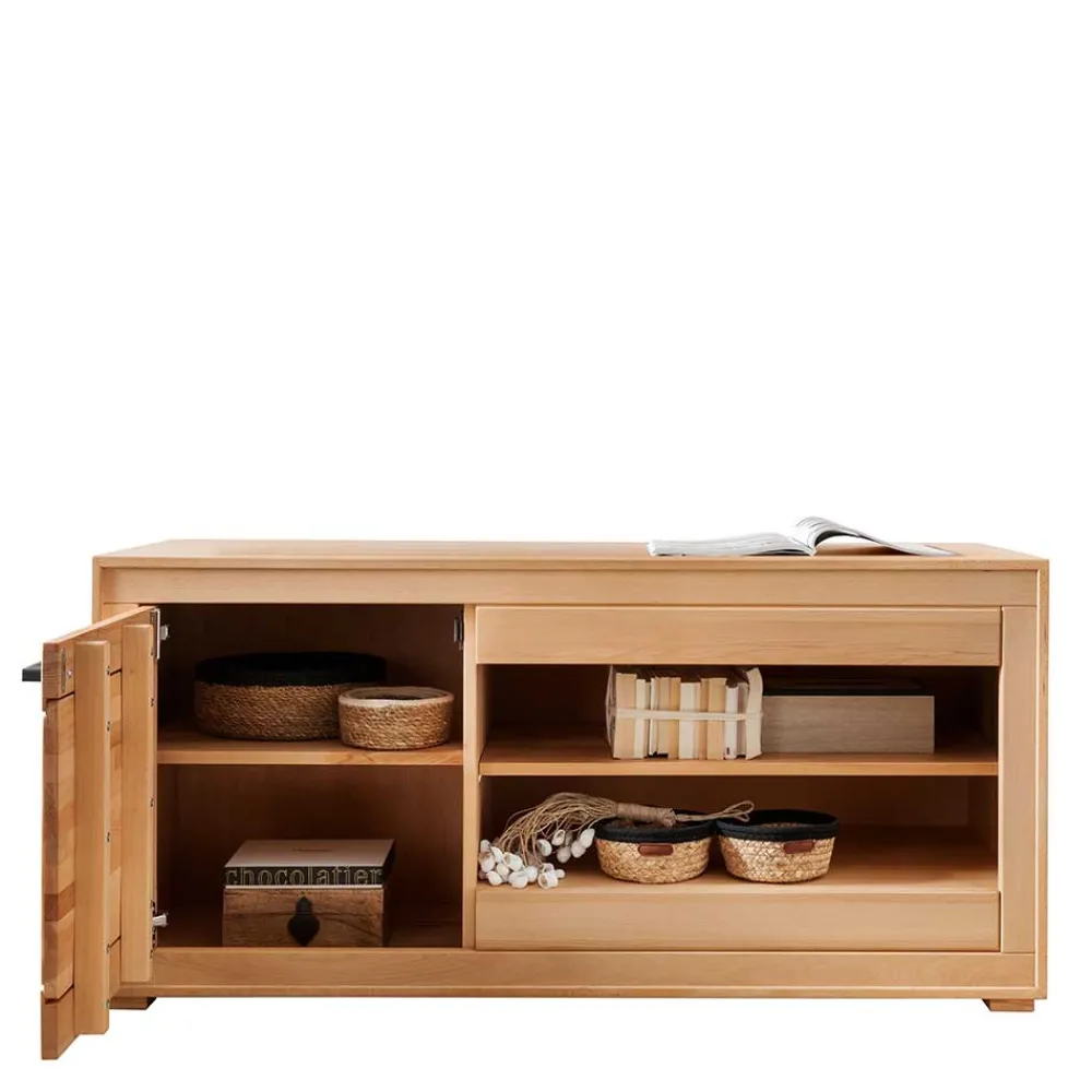 Wohnen Tv & Hifi-Möbel|Lowboards<130x62x46 TV-Board aus Kernbuche Massivholz - Sarosca