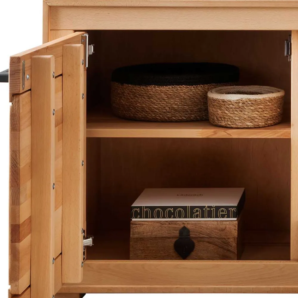 Wohnen Tv & Hifi-Möbel|Lowboards<130x62x46 TV-Board aus Kernbuche Massivholz - Sarosca