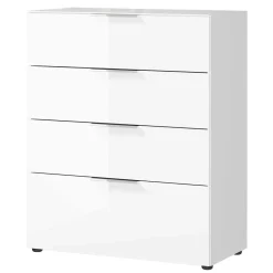 Wohnen Kommoden<83x101x42 Vier-Schubladen-Kommode in Weiß - Thima
