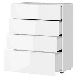 Wohnen Kommoden<83x101x42 Vier-Schubladen-Kommode in Weiß - Thima