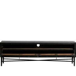 Wohnen Tv & Hifi-Möbel|Lowboards<160x50x45 Vintage Design Lowboard in Schwarz - Illestra