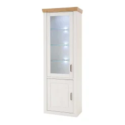 Wohnen Vitrinen<73x210x40 Vitrine - modernes Landhaus - Samula