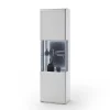 Wohnen Vitrinen<60x208x38 Vitrine in Weiß & Anthrazit - Hazime
