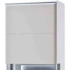Wohnen Vitrinen<60x208x38 Vitrine in Weiß & Anthrazit - Hazime