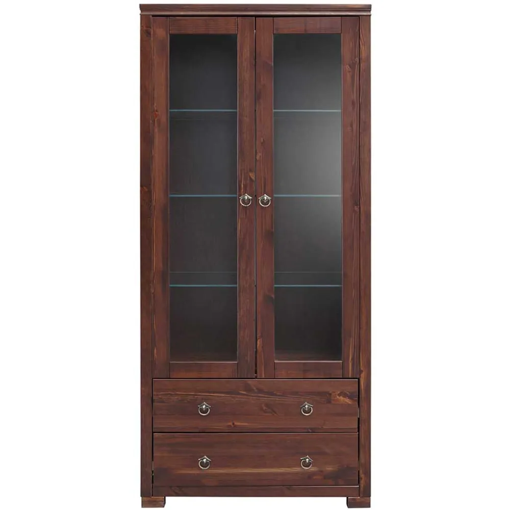 Wohnen Vitrinen<80x178x40 Vitrine mit 2 Schubladen - Luvin