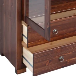 Wohnen Vitrinen<80x178x40 Vitrine mit 2 Schubladen - Luvin