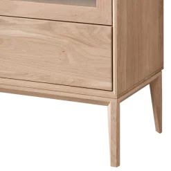 Wohnen Highboards|Vitrinen<90x140x42 Vitrine mit Doppeltür und Schublade - Lamia